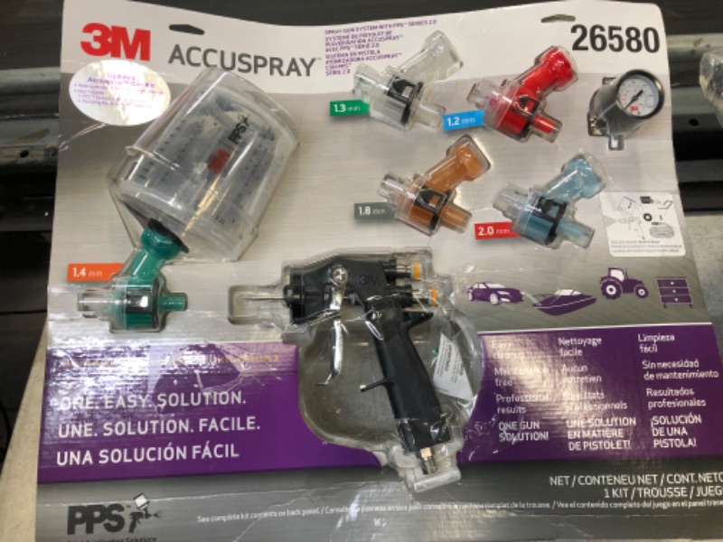 Photo 2 of 3M Accuspray Paint Spray Gun System with PPS 2.0, 26580, Standard, 22 Ounces, Use for Cars, Furniture, Cabinets and More, 1 Paint Gun,1 Paint Cup,5 Disposable Lids and Liners,5 Nozzles,3 Sealing Plugs Unit