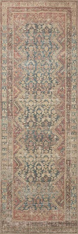 Photo 1 of Angela Rose X Loloi Aubrey Collection AUB-03 Ocean / Spice, Traditional 2'-0" X 5'-0" Accent Rug
