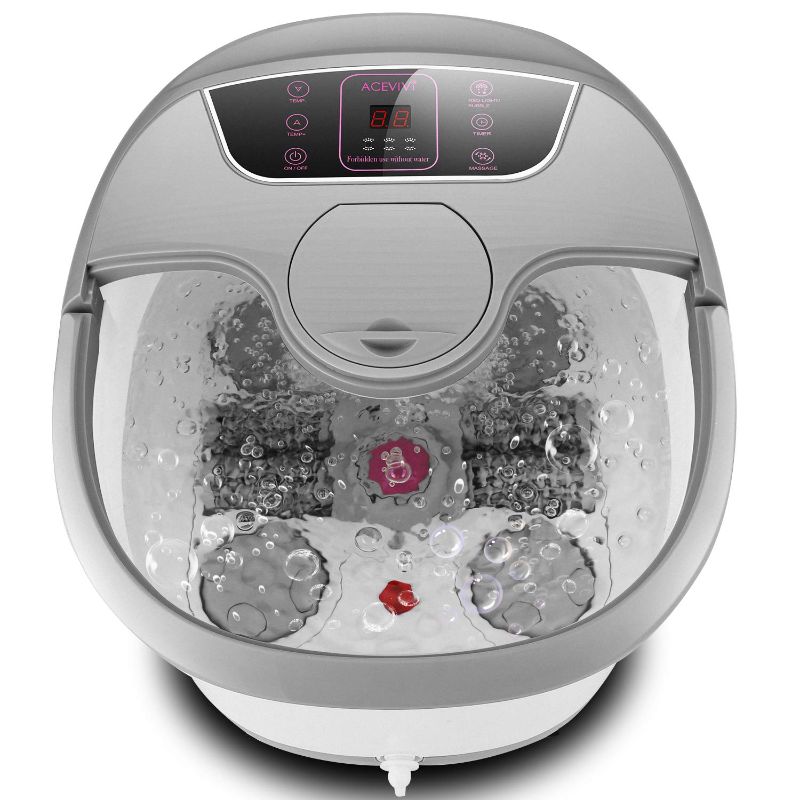 Photo 1 of ACEVIVI Foot Spa, Auto Foot Bath Spa Massager with Heat and Bubbles, Temp+/-Offer a Comfortable Pedicure Foot Spa,Heated Foot Bath for Soothe Relax Tired Feet
