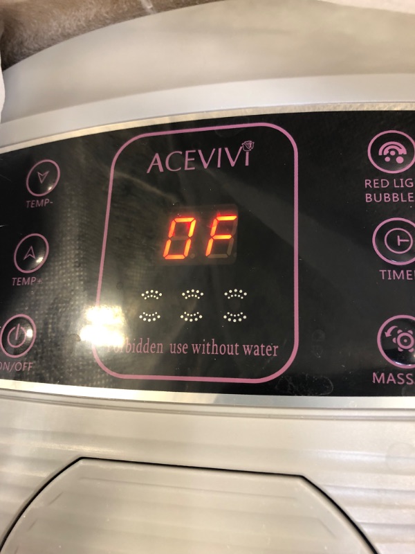 Photo 5 of ACEVIVI Foot Spa, Auto Foot Bath Spa Massager with Heat and Bubbles, Temp+/-Offer a Comfortable Pedicure Foot Spa,Heated Foot Bath for Soothe Relax Tired Feet
