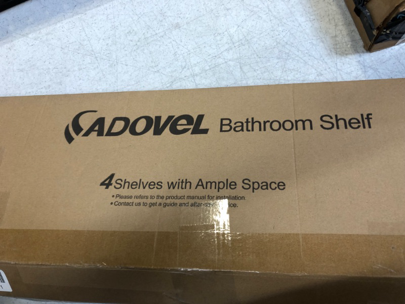 Photo 1 of ADOVEL 4 Layer Corner Shower Caddy, Adjustable Shower Shelf, Constant Tension Stainless Steel Pole Organizer, Rustproof 3.3 to 9.8ft