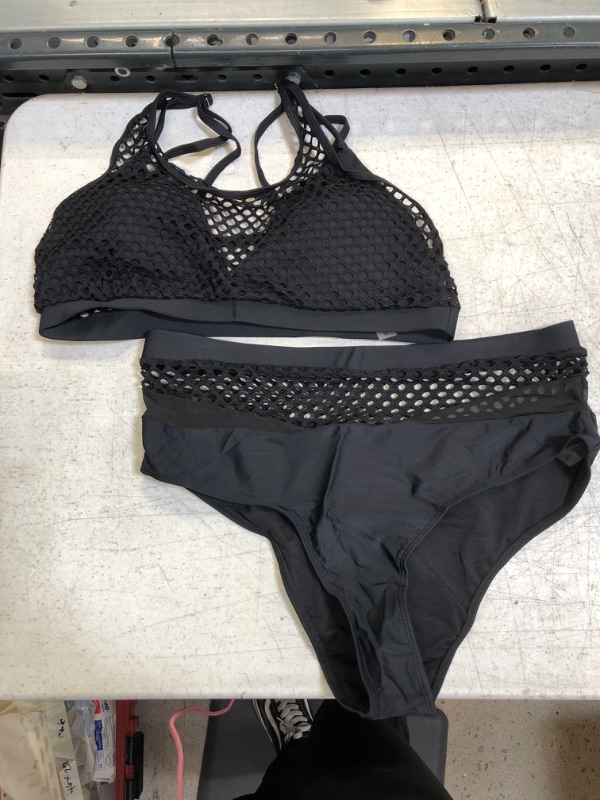 Photo 1 of 2PCS Black Bikini Set 1XL