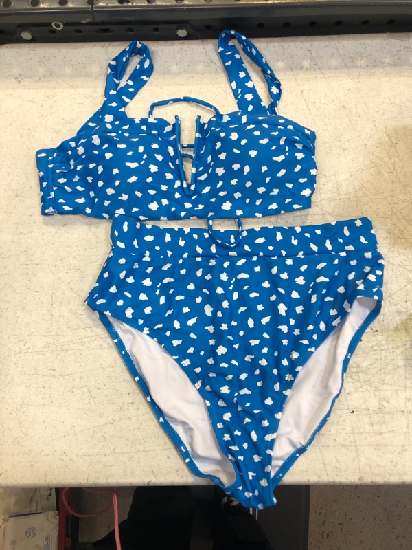 Photo 1 of Blue Two Piece Bikini Set Large 