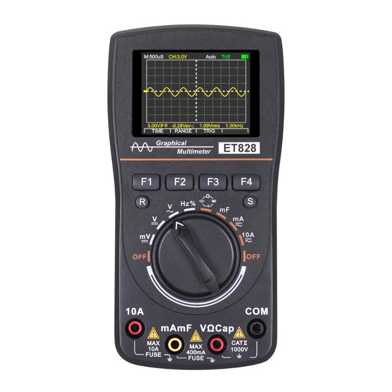 Photo 1 of Oscilloscope Multimeter 2-in-1, Color Screen Intelligent Graphical Handheld Oscilloscope Multimeter 1MHz Bandwidth, 2.5Msps Sampling Rate, DC/AC...
