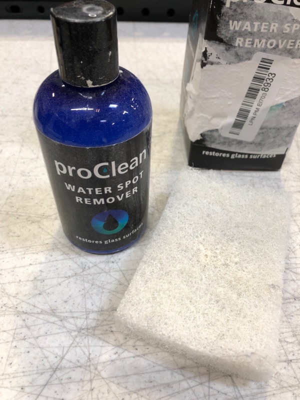 Photo 2 of GlasWeld ProClean Hard Water Spot Remover Kit - Hard Water Remover for Water Spots on Glass, Metal & More - Includes Applicator Pad - Water Stain Remover for Glass, Shower Door Cleaner & Car Window