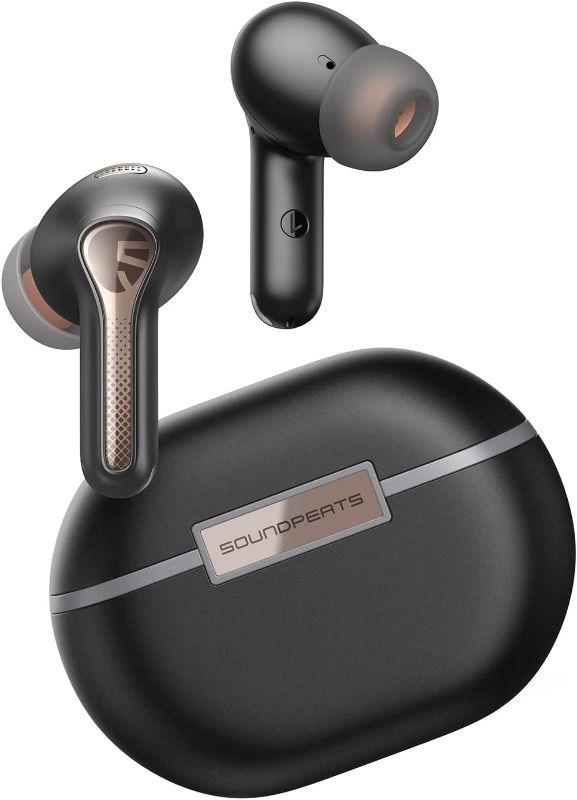 Photo 1 of SoundPEATS Capsule3 Pro Wireless Earbuds with Hi-Res and LDAC, 43dB Hybrid Active Noise Cancelling Bluetooth 5.3 Earphones with 6 Mics for Calls, 52 Hours...
