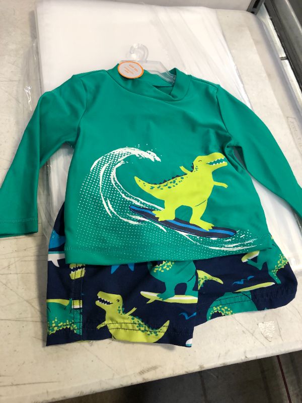 Photo 2 of Carter's Just One You® Baby Boys' Dino Print Rash Guard Set SIZE 9M