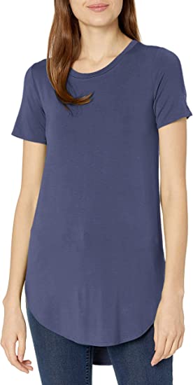 Photo 1 of Daily Ritual Women's Jersey Standard-Fit Short-Sleeve Open Crewneck Tunic XL ** FACTORY SEALED 
