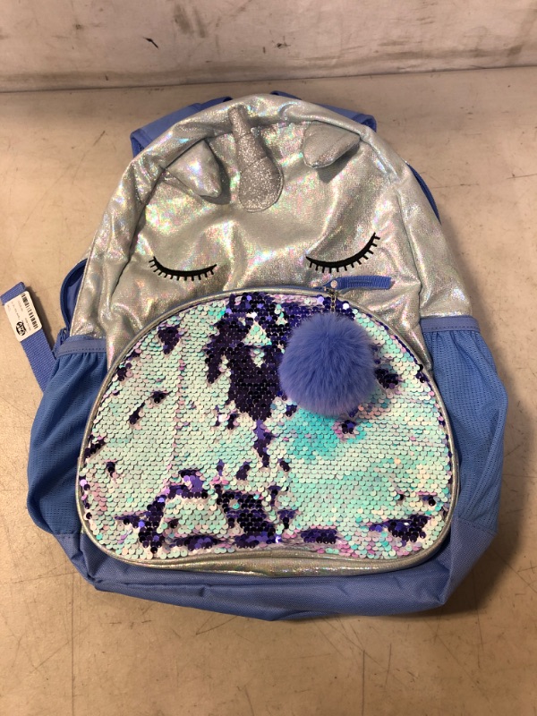 Photo 1 of BLUE GLITTERY UNICORN BACKPACK N