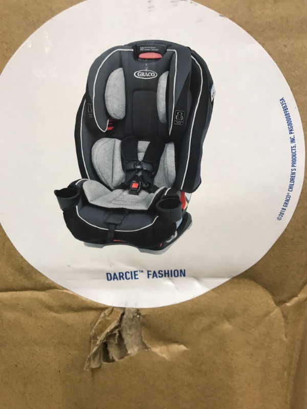 Photo 4 of Graco SlimFit 3 in 1 Car Seat -Slim & Comfy Design Saves Space in Your Back Seat, Darcie, One Size, factory sealed with GRACO tape ( opened to ensure quality)