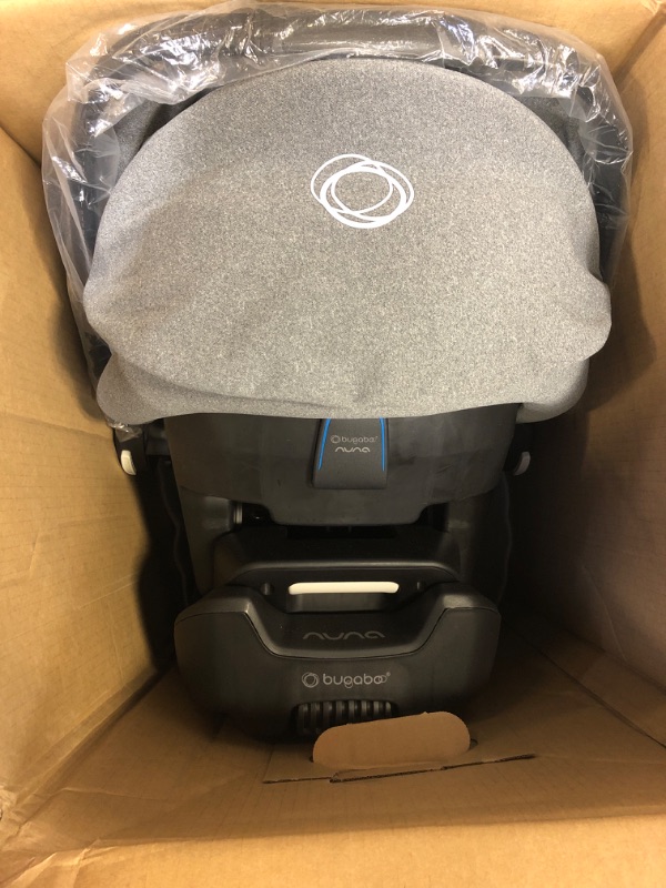 Photo 1 of Bugaboo Turtle Air by Nuna Car Seat + Recline Base - Compatible with Bugaboo Fox, Lynx, Donkey Bee and Ant Strollers - Fits Infants 4 to 32 Pounds - Lightweight Car Seat - Grey Melange
