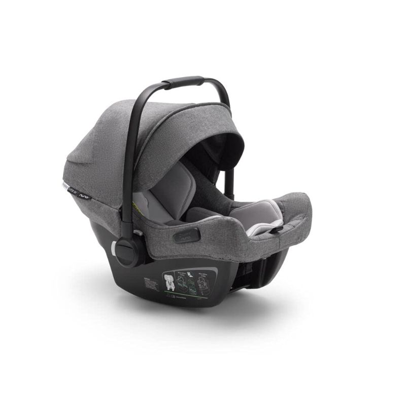 Photo 1 of Bugaboo Turtle Air by Nuna Car Seat + Recline Base - Compatible with Bugaboo Fox, Lynx, Donkey Bee and Ant Strollers - Fits Infants 4 to 32 Pounds - Lightweight Car Seat - Grey Melange