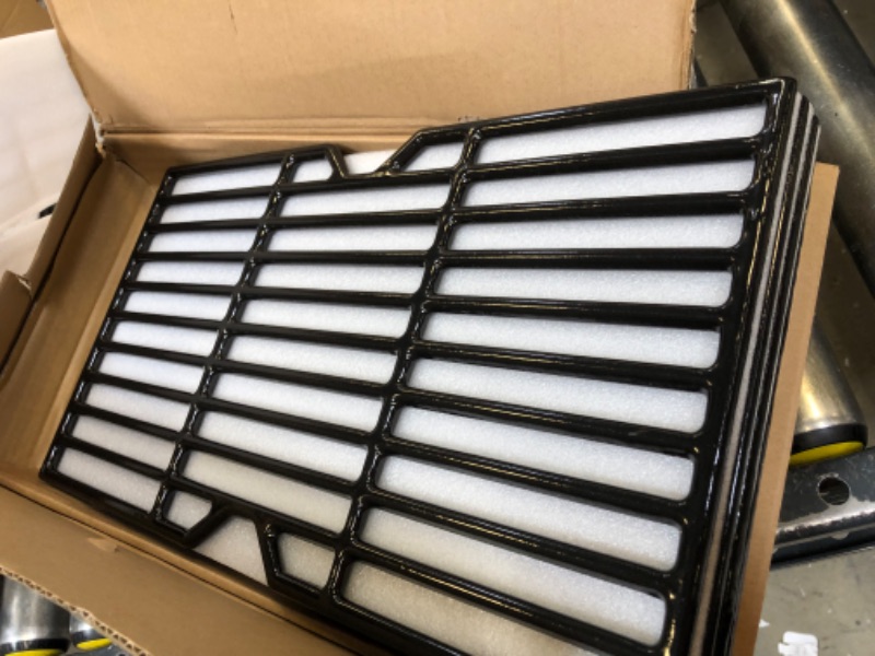 Photo 3 of Hongso 16 7/8" Porcelain Enamel Cast Iron Cooking Grates Grill Grids Replacement for Gas Grill Charbroil 463230510, 463230511, 463230512, 463230513, 463230514, 463230710, 463234511, Kenmore, PCH764
