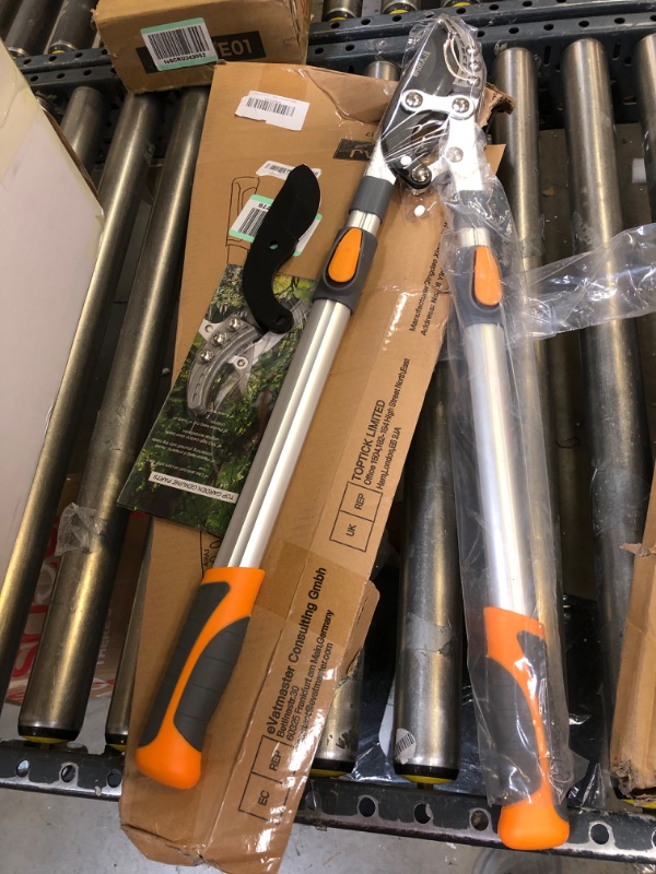 Photo 1 of AIRAJ 27-41'' Extendable Anvil Loppers Heavy Duty with Compound Action, Tree Trimmer with 2 Inch Cutting Capacity, Chops Thick Branches Ease,Heavy Duty Tree Pruner with SK5 Spare Blade