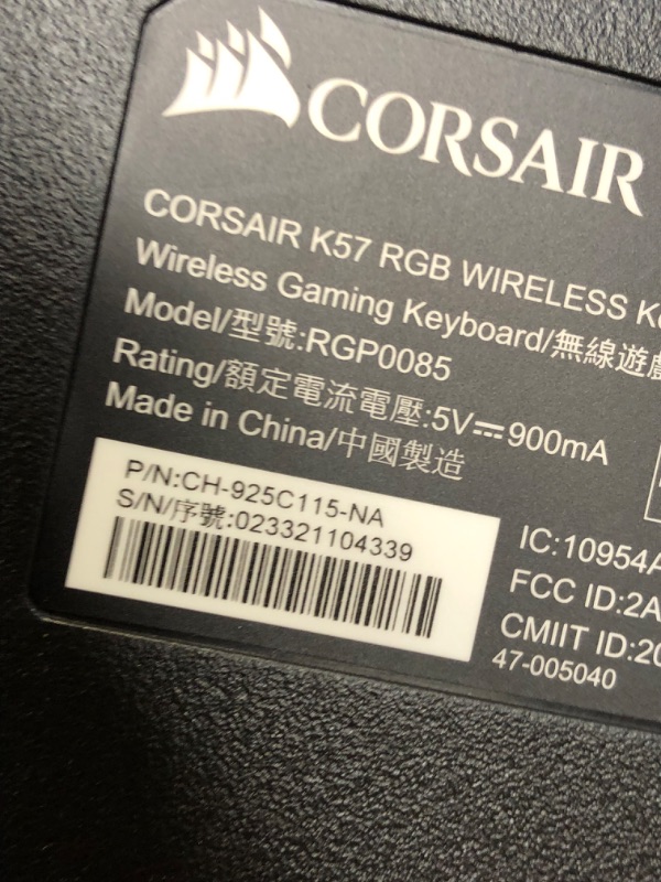 Photo 4 of CORSAIR Wireless Gaming Bundle - K57 RGB Wireless Gaming Keyboard & MM300 - Anti-Fray Cloth Gaming Mouse Pad - High-Performance Mouse Pad Optimized for Gaming Sensors