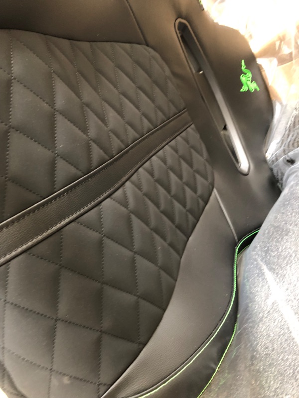 Photo 1 of Razer Enki Gaming Chair: All-Day Gaming Comfort - Built-in Lumbar Arch - Optimized Cushion Density - Dual-Textured, Eco-Friendly Synthetic Leather - Reactive Seat Tilt & 152-Degree Recline - Green
