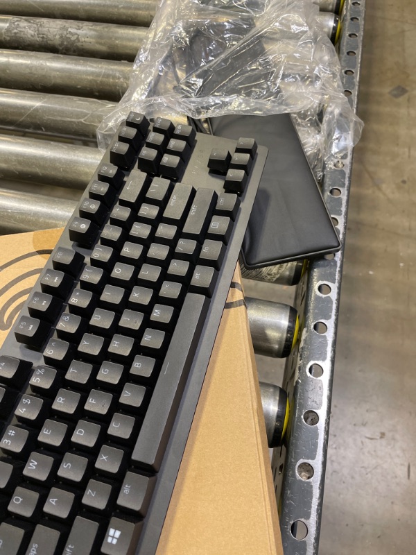 Photo 2 of Razer Huntsman V2 TKL Tenkeyless Gaming Keyboard: Fastest Clicky Optical Switches Gen2 w/ Sound Dampeners & 8000Hz Polling Rate - Detachable TypeC Cable, Classic Black (Renewed) Huntsman V2 TenKeyLess (TKL) Clicky Optical Switches