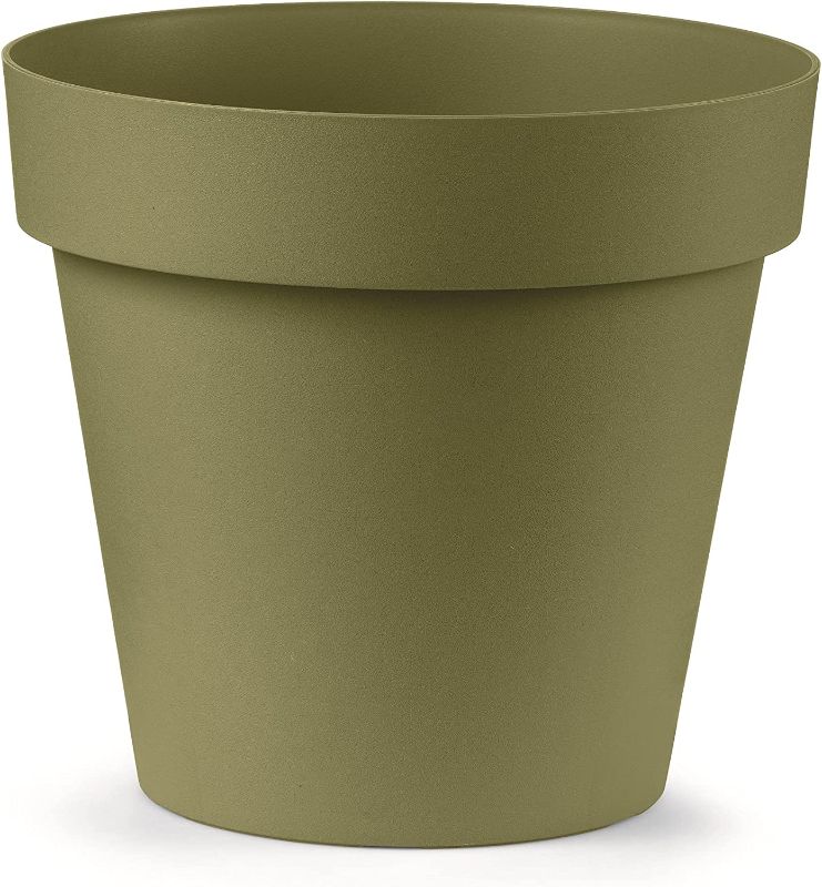 Photo 1 of  Plastic 7 Inch Height, ø 8 Inch Round Planter with Drainage Plug for Indoor and Outdoor Use. 8 Colors. VEN510A.