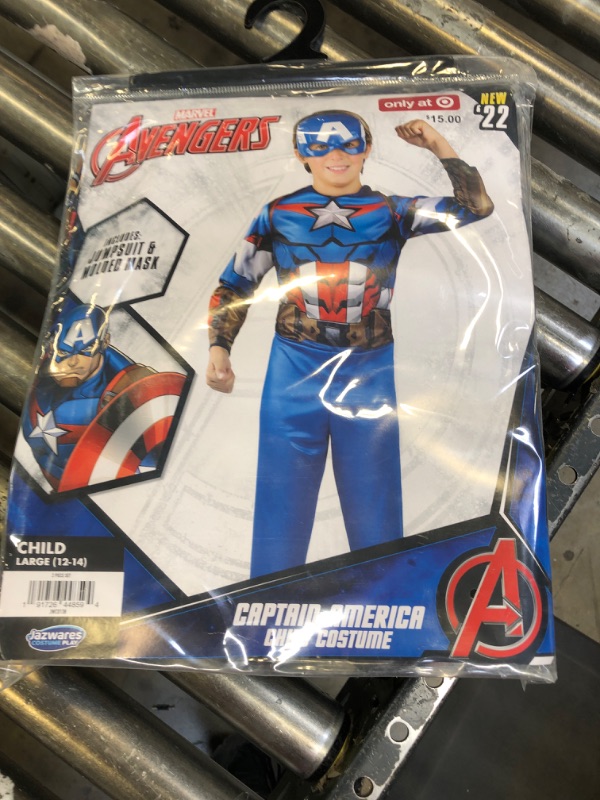 Photo 1 of  Marvel: Avengers Child's Captain America Costume & Mask
Size: L 12-14