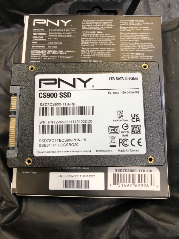 Photo 2 of Pny Cs900 1 Tb Solid State Drive - 2.5" Internal - Sata (Sata/600)