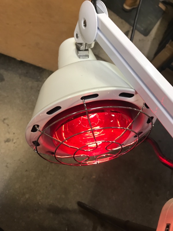 Photo 2 of Infrared Light,250-275W Red Near Infrared Heat Lamp for Relieve Joint Pain and Muscle Aches,Adjustable Red Light Standing Lamp Set White