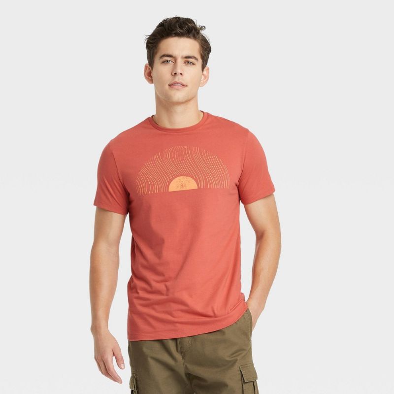 Photo 1 of Men's Short Sleeve Graphic T-Shirt - Goodfellow & Co Orange 
XXL

