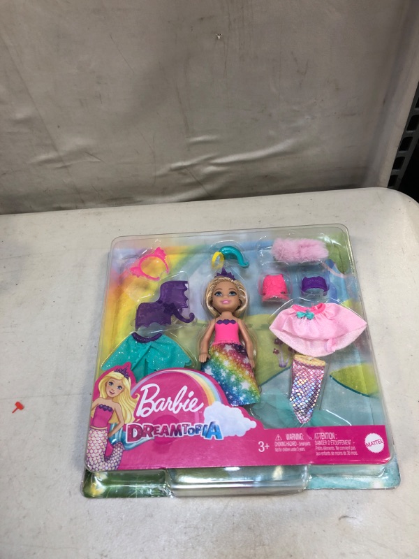 Photo 2 of Barbie Dreamtopia Chelsea Doll and Dress-Up Set with 12 Fashion Pieces Themed to Princess, Mermaid, Unicorn and Dragon, Gift for 3 to 7 Year Olds