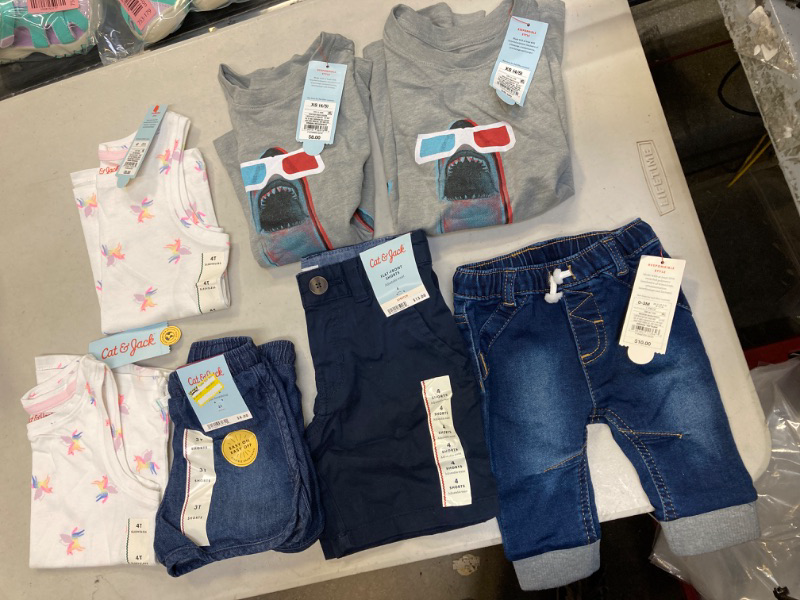 Photo 1 of 7 PCS TODDLERS CLOTHING BUNDLE 
(XS 4/5, XS 4/5, 0-3M, 4, 3T, 4T,4T)