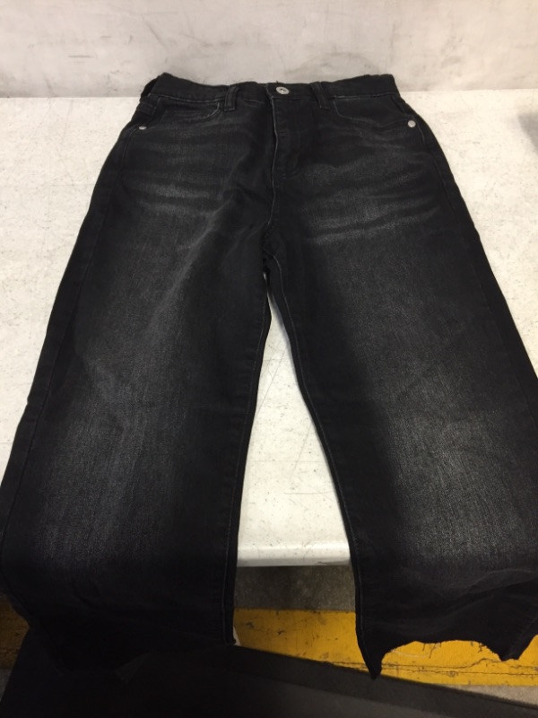 Photo 1 of GIRLS HIGH RISE BLACK PANTS -- SIZE 12