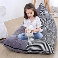 Photo 1 of BCHWAY Stuffed Animal Storage Bean Bag Chair | 53" Extra Large Beanbag Cover for Kids and Adults, Plush Toys Holder and Organizer for Boys and Girls | Premium Velvet - Soft & Comfortable