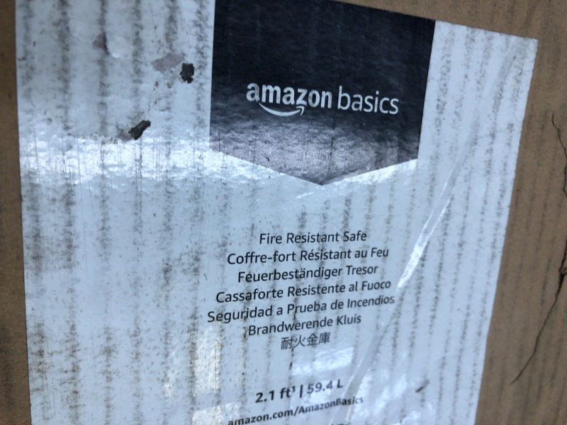 Photo 4 of Amazon Basics Fire Resistant Security Safe with Programmable Electronic Keypad - 2.1 Cubic Feet, 16.93 x 25.98 x 13.8 inches 2.1 Cubic Feet Keypad Lock + Fire Resistant