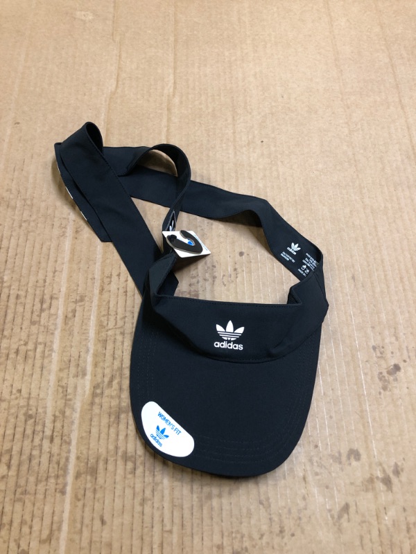 Photo 2 of adidas Originals Women's Originals Tie Breaker Visor, Black/White, One Size