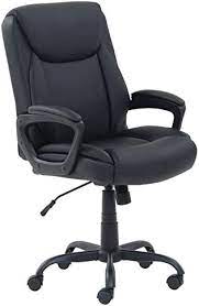 Photo 1 of Amazon Basics Classic Puresoft Padded Mid-Back Office Computer Desk Chair with Armrest - Black
