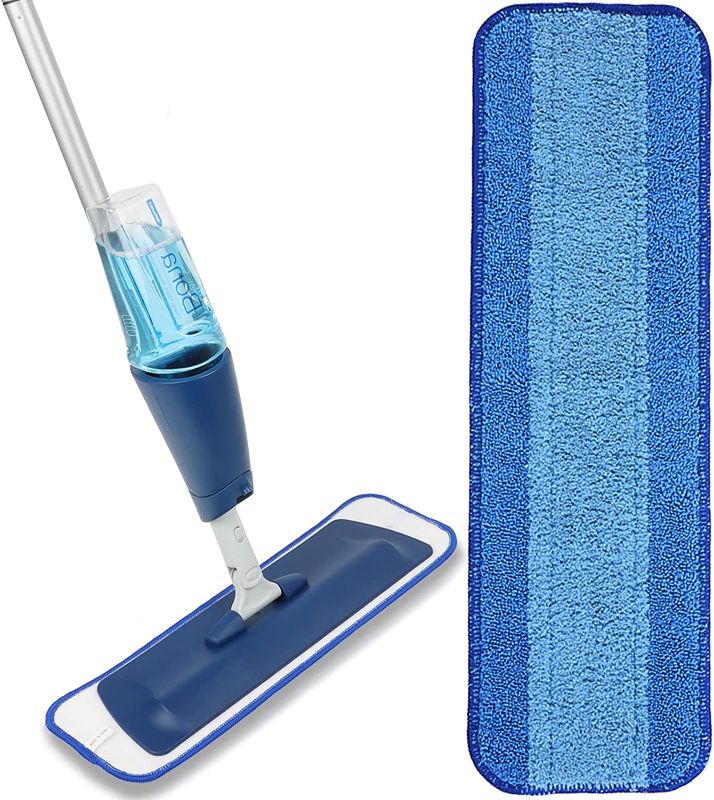 Photo 1 of  Microfiber Cleaning Pad Mop Replacement Pad Compatible with Bona Mops - Reusable Hardwood Floor Cleaner Pads Refills Machine Washable - 18 Inch
