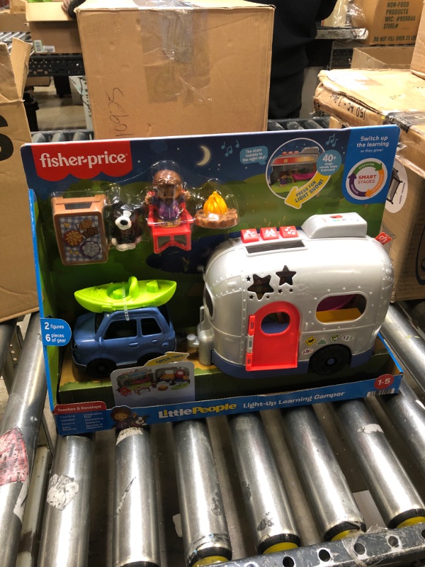 Photo 2 of Fisher-Price Little People Light-Up Learning Camper, 2-in-1 Vehicle and Interactive playset with Lights, Music and Educational Songs for Ages 1 to 5
