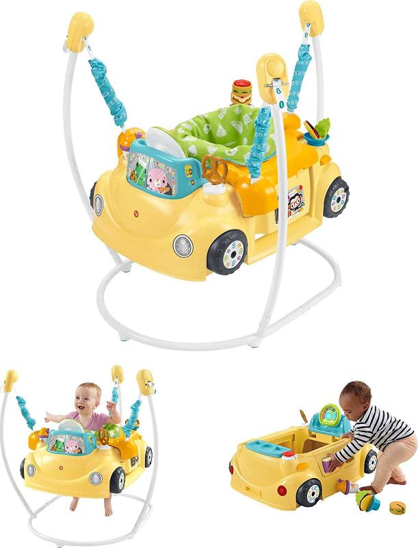 Photo 1 of Fisher-Price 2-in-1 Jumperoo Baby Activity Center, Servin' Up Fun Food Truck with Music Lights & Smart Stages Learning Content?

