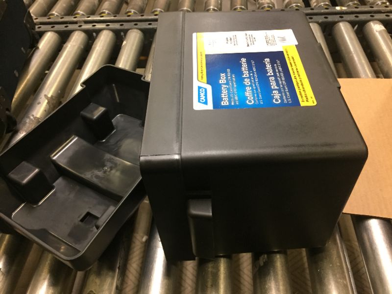 Photo 2 of Camco Heavy Duty Battery Box with Straps and Hardware - Group 24 |Safely Stores RV, Automotive, and Marine Batteries |Durable Anti-Corrosion Material | Measures 7-1/4" x 10-3/4" x 8" | (55363) Frustration Free Packaging Regular Battery Box