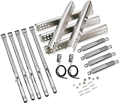 Photo 1 of Uniflasy Replacement Parts Kit for Charbroil Performance 5 Burner 463347519, 475 4 Burner 463347017, 463673017, 463376018P2, Heat Plate Tent Shield, Grill Burner Pipe, Adjustable Crossover Tube
