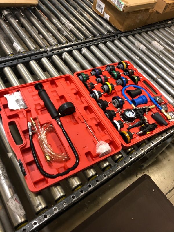 Photo 1 of Alltooetools 28pcs Universal Radiator Pressure Tester and Vacuum Type Cooling System Tool Kit