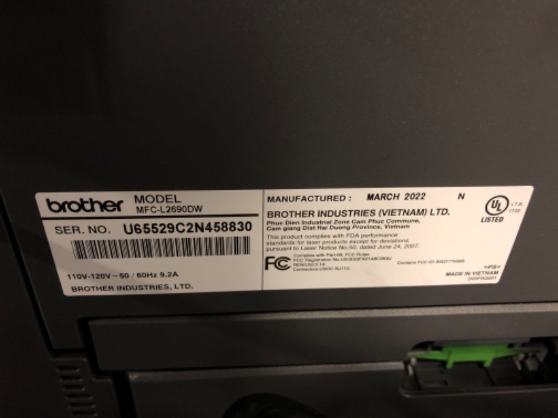 Photo 4 of Brother Premium MFC-L2690DW Compact Monochrome All-in-One Laser Printer