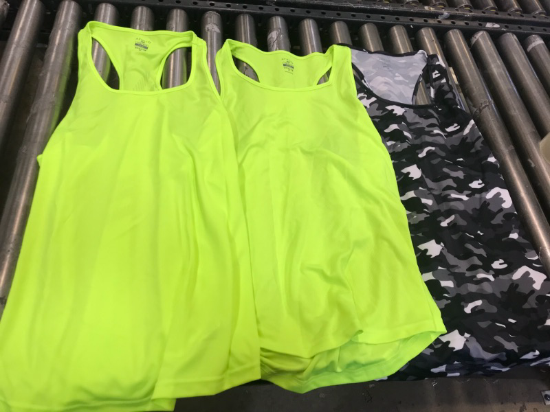 Photo 1 of 3 Pack Large/XL Tank Top Neon and Gray Camo 