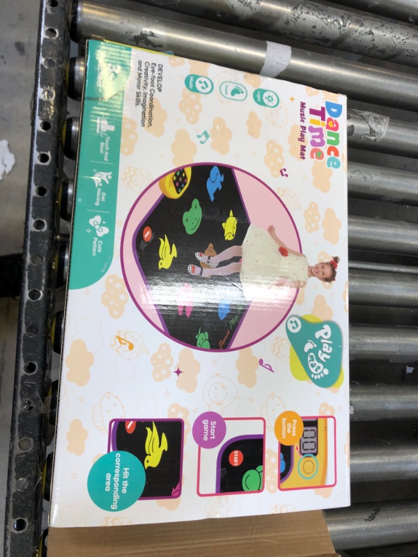 Photo 3 of Dance Mat for Kids Ages 4-8, Electronic Dance Pad Game for Girls Ages 8-12 with Light Up Button, Dance Toys with 5 Challenge Levels, Built-in Music, Birthday Gifts for 3 4 5 6 7 8 9+ Year Old Girls