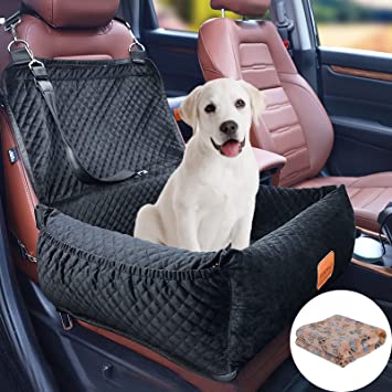 Photo 1 of Dog Car Seat Pet Booster Seat for Medium Small Dogs,Dog Seat Travel Bed Multi-Function-Dog Bed,Dog Sofa Cushion,with Dog Blanket,Comfortable Safe Removable and Washable,Fits Cars/Trucks/SUV