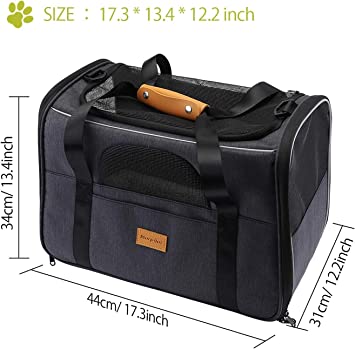 Photo 1 of Dog Carrier Morpilot Cat Carrier Pet Travel Carrier Bag Airline Approved Folding Fabric Pet Carrier for Small Dogs Puppies Medium Cats