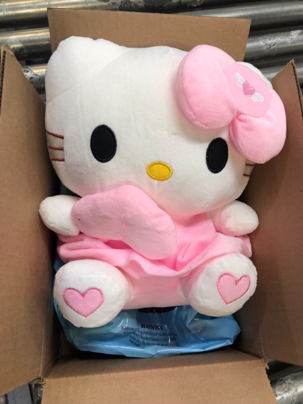 Photo 2 of Hello Kitty Plush Toys Baby Girls Dolls 30 cm,Kitten Stuffed Animals Kawaii Cat Fluffy Hugging Pillow with Love Heart, So Cuddly, Great Gift for Kids, Friends and Family (Pink,14‘’) 18 in