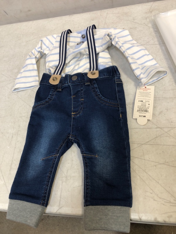 Photo 2 of Baby Boys' Henley Denim Top & Bottom Set SIZE 3-6M