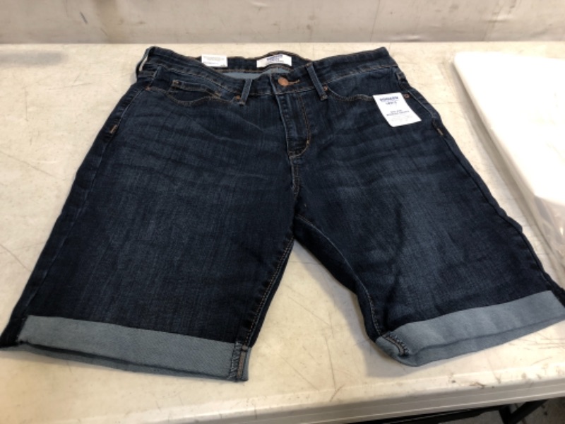 Photo 2 of DENIZEN from Levi's Women's Mid-Rise Bermuda Jean Shorts - Disco Queen SIZE 12, 31 WAIST