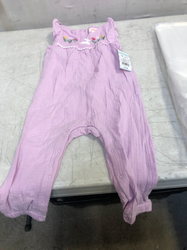 Photo 1 of Baby Girls' Bunny Embroidery Gauze Romper SIZE 18M