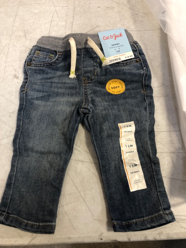 Photo 2 of Baby Boys' Pull-on Skinny Fit Jeans SIZE 12M