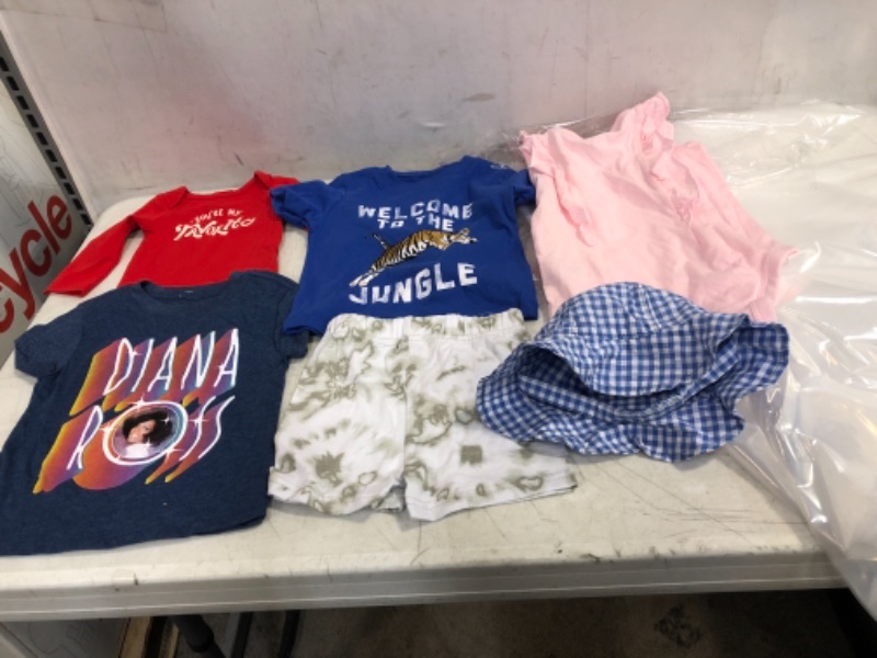 Photo 1 of BAG LOT, ASSORTED TODDLER AND KIDS' CLOTHES BUNDLE, VARIOUS SIZES AND COLORS, SOLD AS IS